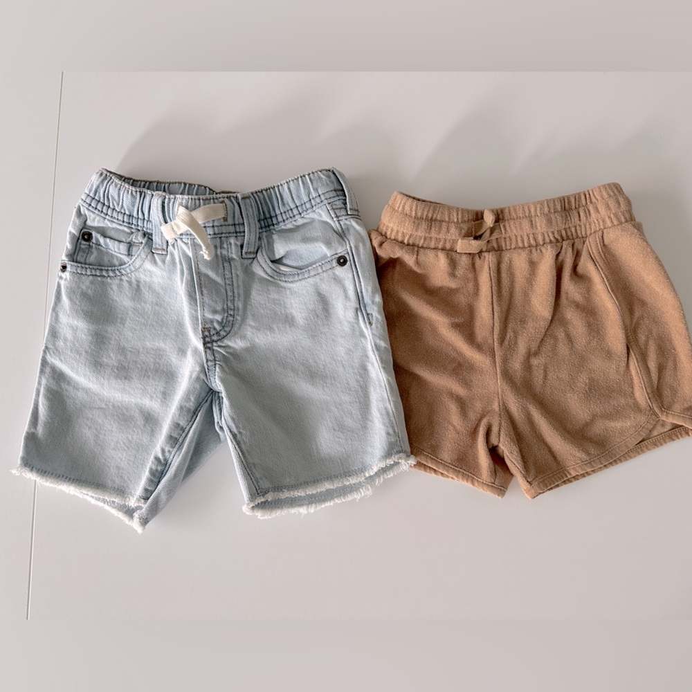 Stylish Kids Denim and Terry Shorts
